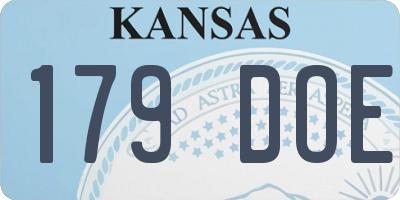 KS license plate 179DOE