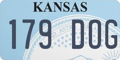 KS license plate 179DOG
