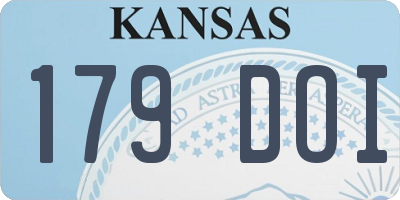 KS license plate 179DOI
