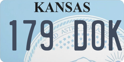 KS license plate 179DOK