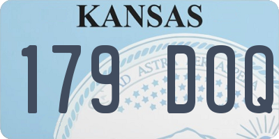 KS license plate 179DOQ