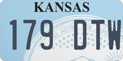 KS license plate 179DTW