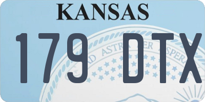 KS license plate 179DTX