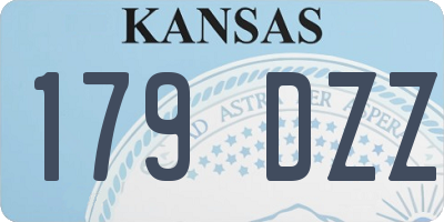 KS license plate 179DZZ