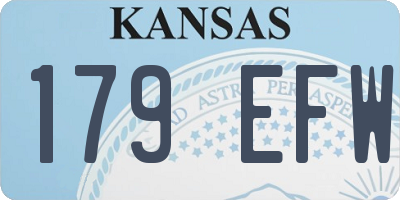 KS license plate 179EFW
