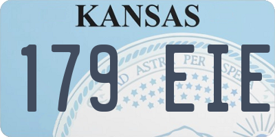 KS license plate 179EIE