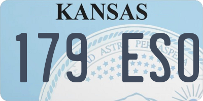 KS license plate 179ESO
