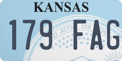 KS license plate 179FAG