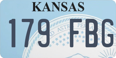 KS license plate 179FBG