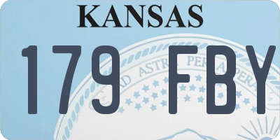 KS license plate 179FBY