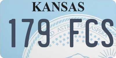 KS license plate 179FCS