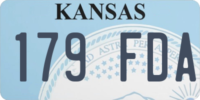 KS license plate 179FDA