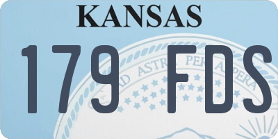 KS license plate 179FDS