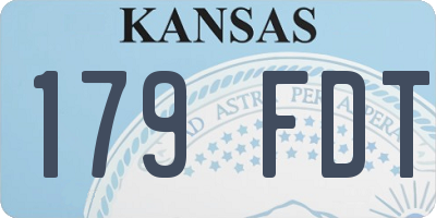 KS license plate 179FDT