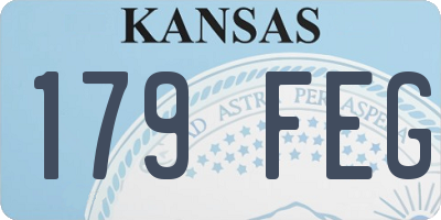 KS license plate 179FEG