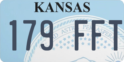 KS license plate 179FFT