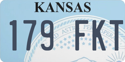 KS license plate 179FKT