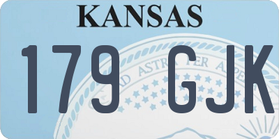 KS license plate 179GJK