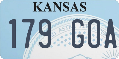 KS license plate 179GOA
