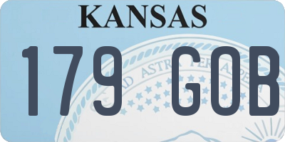 KS license plate 179GOB
