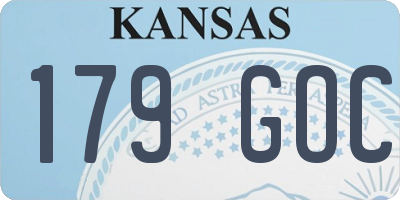 KS license plate 179GOC