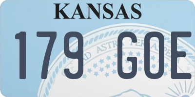 KS license plate 179GOE