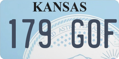 KS license plate 179GOF