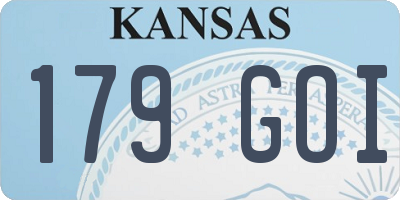 KS license plate 179GOI