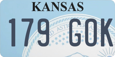 KS license plate 179GOK