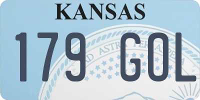 KS license plate 179GOL