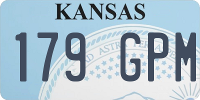 KS license plate 179GPM