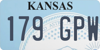 KS license plate 179GPW