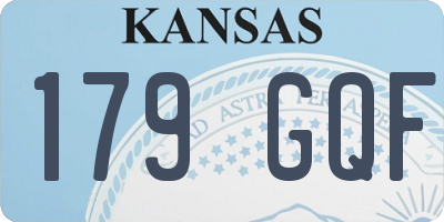 KS license plate 179GQF