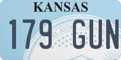 KS license plate 179GUN