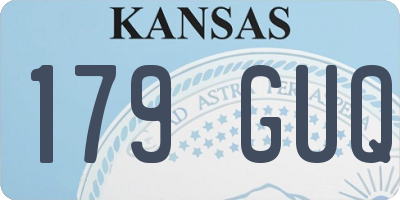 KS license plate 179GUQ