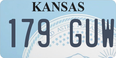 KS license plate 179GUW
