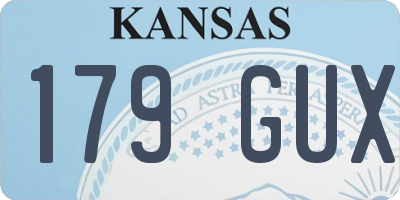 KS license plate 179GUX