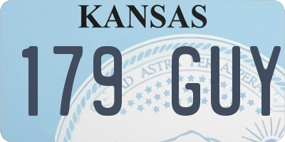KS license plate 179GUY