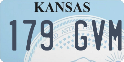 KS license plate 179GVM