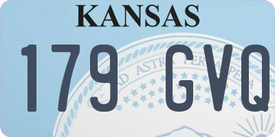 KS license plate 179GVQ