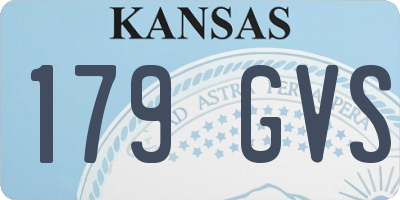 KS license plate 179GVS