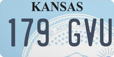 KS license plate 179GVU