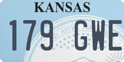 KS license plate 179GWE