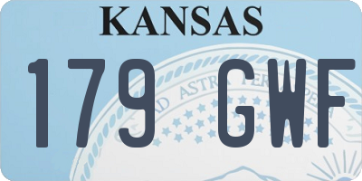 KS license plate 179GWF
