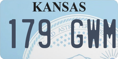 KS license plate 179GWM