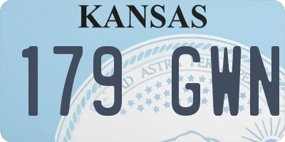 KS license plate 179GWN