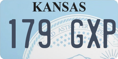 KS license plate 179GXP