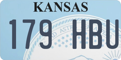 KS license plate 179HBU