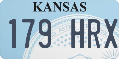 KS license plate 179HRX