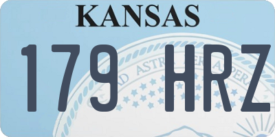 KS license plate 179HRZ